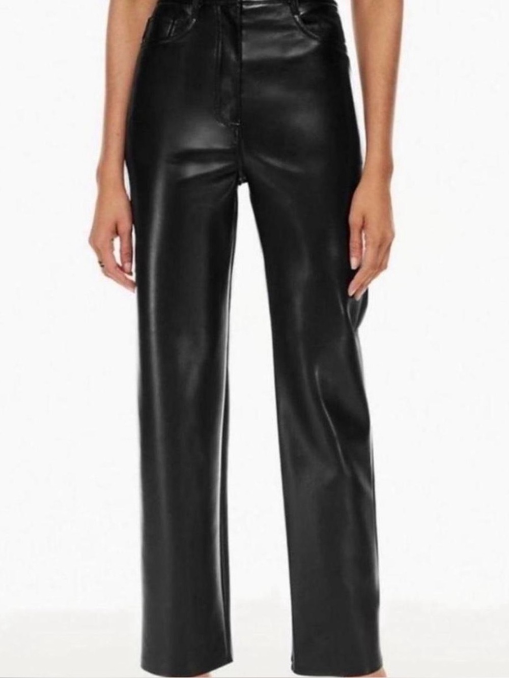 Aritzia Melina Pant in Black Leather